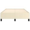 vidaXL posteljni okvir brez vzmetnice krem 120x190 cm umetno usnje