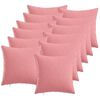 vidaXL Prevleka za blazino 12 kos HEERLEN Roza 50 x 50 cm Blago