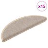 vidaXL Stopni&scaron;čne preproge 15 kosov 56x17x3 cm srebrne polkrožne