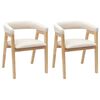 vidaXL Jedilni stoli 2 pcs Naravna 54 x 57 x 73 cm