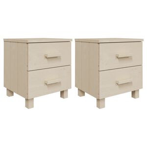 vidaXL Nočna omarica HAMAR 2 kosa medeno rjava 40x35x44,5 cm borovina