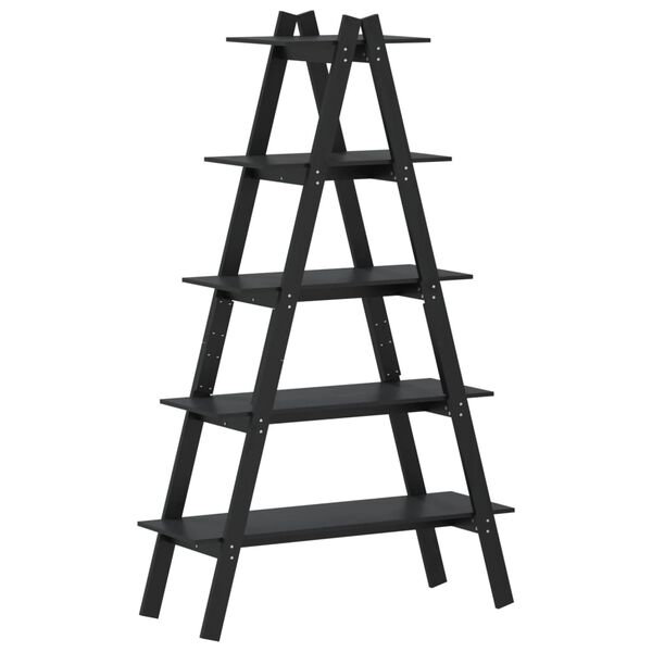 vidaXL Regal 5-nadstropni A-oblika 110x40x180,5 cm trdna borovina