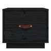 vidaXL Nočna omarica črna 40x34x35 cm trdna borovina