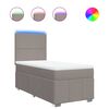 vidaXL Box spring postelja z vzmetnico taupe 90x200 cm blago