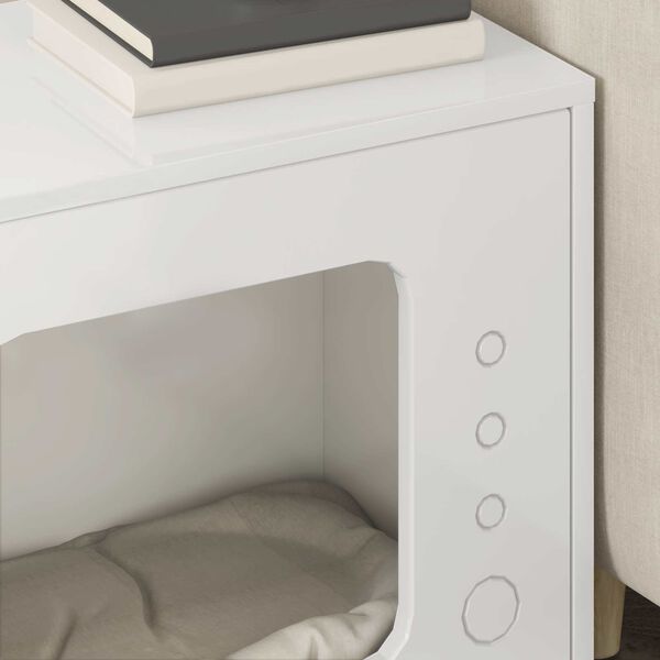 vidaXL Mačja hi&scaron;a Svetlo Belo 51 x 30 x 42,5 cm Konstruiran les