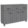 vidaXL Komoda HAMAR temno siva 113x40x80 cm trdna borovina