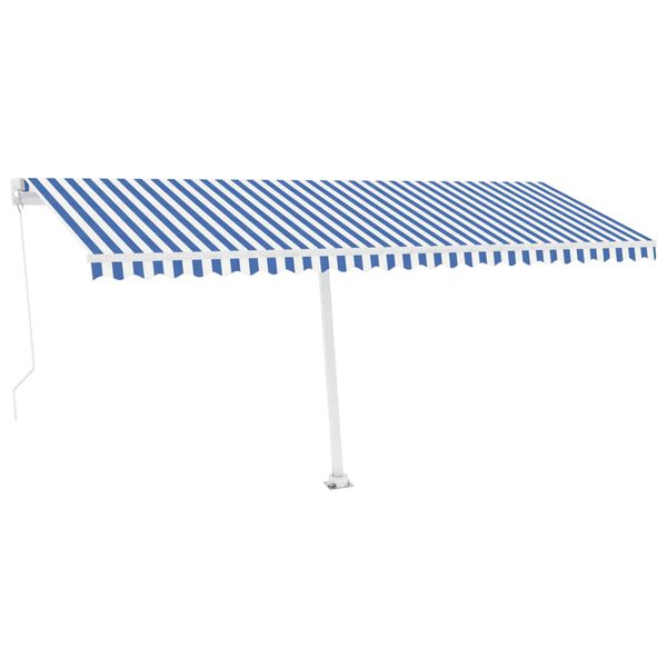 vidaXL Prostostoječa ročno zložljiva tenda 500x300 cm modra/bela