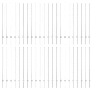 vidaXL Ograjni stebri 88 pcs srebrna 180 cm Jeklo