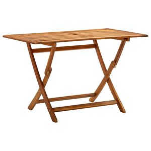 vidaXL Zložljiva vrtna miza 120x70x75 cm trden akacijev les
