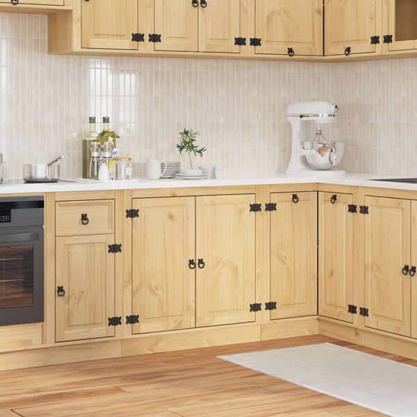 vidaXL Za omarice s polico z vrati SKI Medeno Rjava 80 x 46 x 81,5 cm