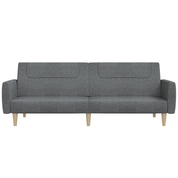 vidaXL Raztegljiv kavč dvosed svetlo sivo blago