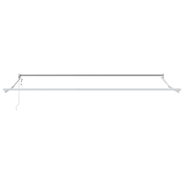 vidaXL Senčnik Bela 5 x 3 m Kovina