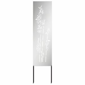 vidaXL Zaslon za zasebnost v vrtu srebrna 32 x 140 cm Pocinkano jeklo