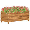 vidaXL Visoka greda 100x40x38 cm reciklirana tikovina in jeklo