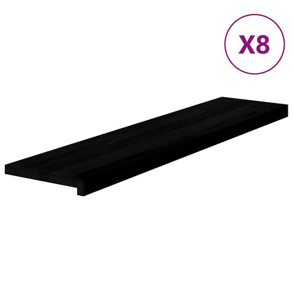 vidaXL Podloge za stopnice 8 kosov rjave 110x25x2 cm trdna hrastovina