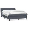 vidaXL Box spring posteljni z vzmetnico temno siv 160x210 cm žamet