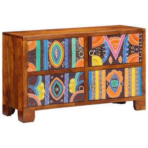 vidaXL Omara za čevlje 90 x 35 x 55 cm Masiven les akacije Rjava