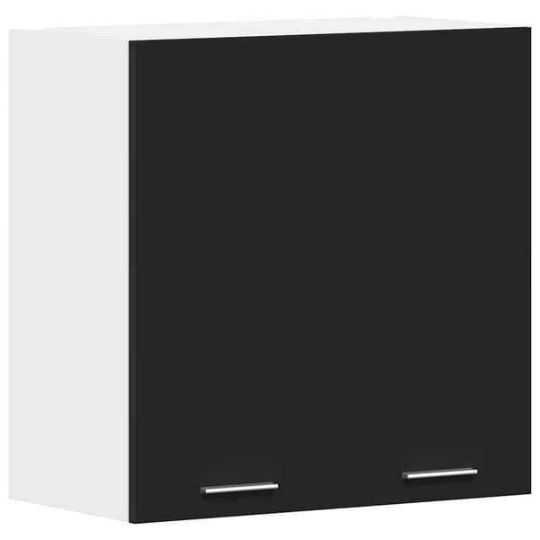 vidaXL Viseča omarica “Lyon” črna 60x31x60 cm inženirski les