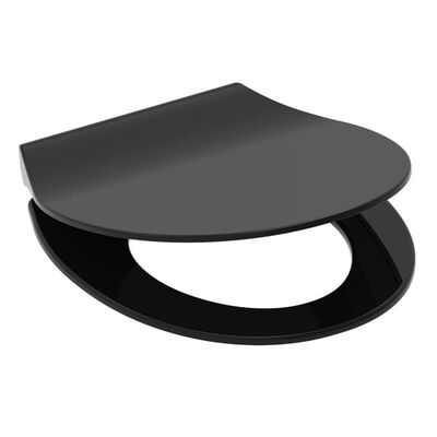 SCHÜTTE Deska za WC školjko SLIM BLACK duroplast