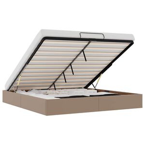 vidaXL Otomanski posteljni okvir brez vzmetnice kapučino 180x200 cm