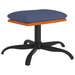 vidaXL Stolček za noge moder 60x60x36 cm blago in umetno usnje