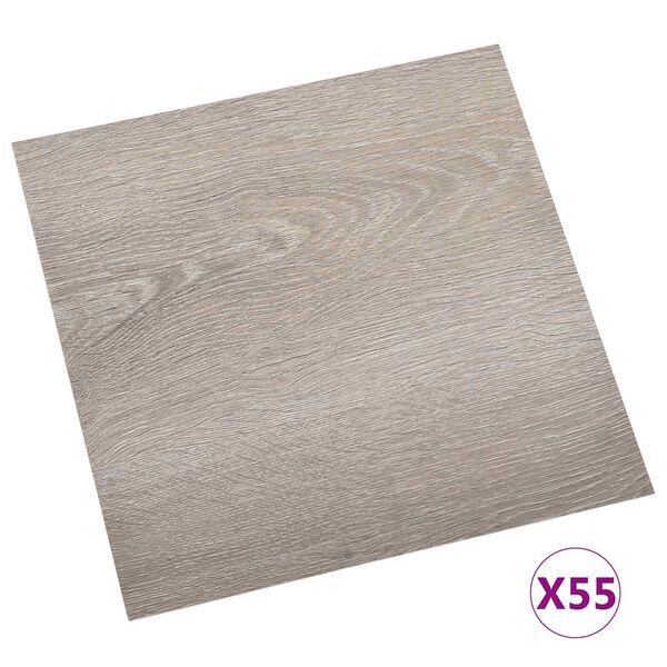 vidaXL Deske za talne obloge 55 pcs Taupe 5,11 m&sup2; PVC