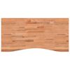 vidaXL Mizna plo&scaron;ča 100x(45-50)x2,5 cm trdna bukovina