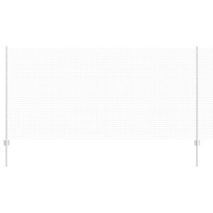 vidaXL Ograja s stebrom Srebrna
