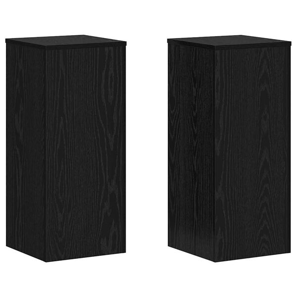 vidaXL Stojalo za rastline 2 pcs Črna Orehovina 30 x 30 x 70 cm