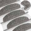 vidaXL Stopni&scaron;čne preproge 15 kosov 65x21x4 cm sive polkrožne velike