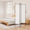 vidaXL Paravan 3-delni bel 120x200 cm blago