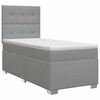 vidaXL Postelja boxspring z vzmetnico Svetlo siva 80 x 200 cm Blago