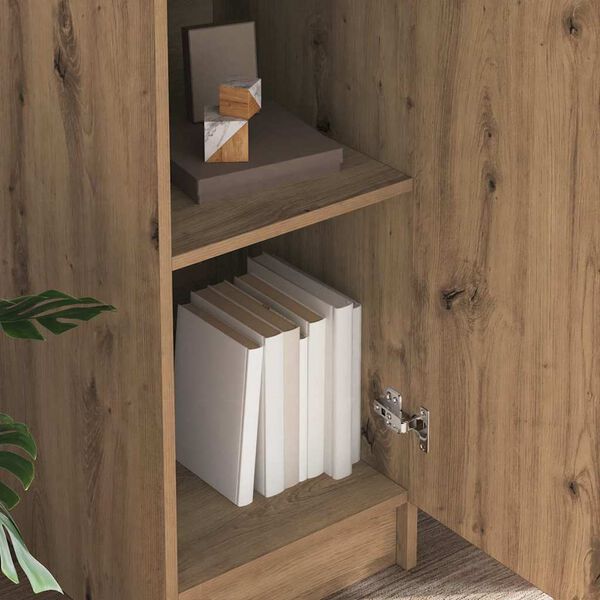 vidaXL Visok predalnik Umetni hrast 35 x 39 x 168 cm