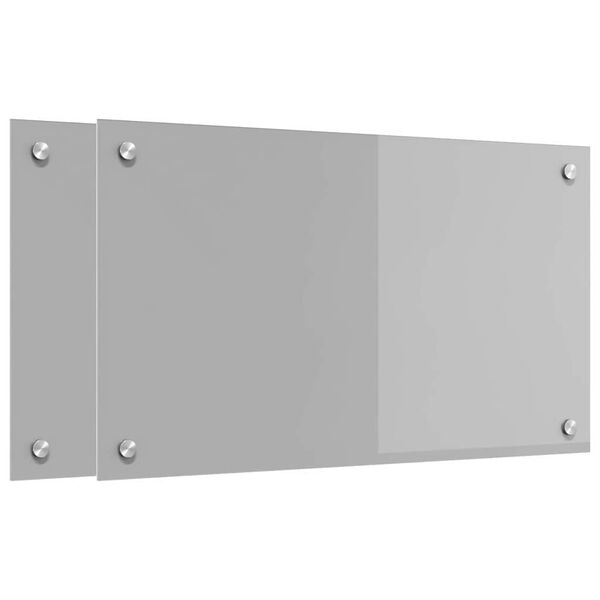 vidaXL Za&scaron;čita za kuhinjo 2 pcs Svetlo siva 70 x 40 cm kaljeno steklo