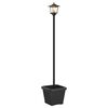 vidaXL Sončna svetilka s korito with LED Bulb Črna 32 x 32 x 158 cm