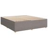 vidaXL Box spring postelja z vzmetnico taupe 200x200 cm blago