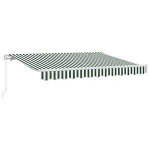 vidaXL Retraktilna tenda Zelena 250 x 200 cm blago