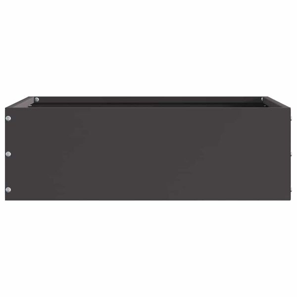 vidaXL Robovi trave Črna 40 x 40 x 13 cm Jeklo