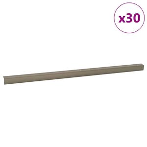 vidaXL Robniki za stopnice 30 kos &Scaron;ampanjec 67 x 3 x 2 cm Aluminij