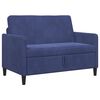 vidaXL Sofa s shrambo 2-sedežni Policijska modra 122 x 78 x 87 cm