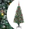 vidaXL Umestno božično drevo Zelena 150 cm PVC, jeklo in plastika