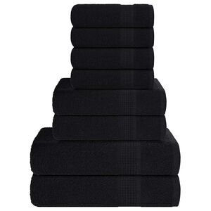 vidaXL 8-delni komplet brisač FROGN črne barve 360 g/m&sup2;