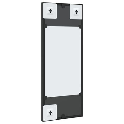 vidaXL Stensko ogledalo črno 20x50 cm pravokotno železo