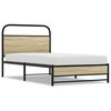 vidaXL Posteljni okvir brez vzmetnice 100x200 cm sonoma hrast inž. les