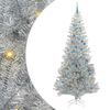 vidaXL Božično drevo med 300 LED z stojalom srebrna 240 cm PET