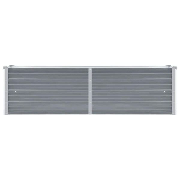 vidaXL Visoka greda iz pocinkanega jekla 160x40x45 cm sive barve