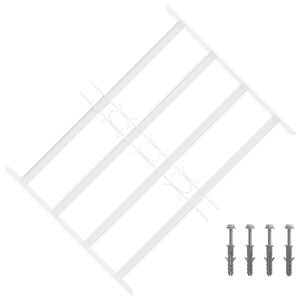 vidaXL Varnostna re&scaron;etka za okna z 4 prečkami 3 pcs 43-74 cm
