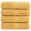 vidaXL Premium brisače za umivanje SOLUND 4 kosi zlate 30x30 cm 600 g/m&sup2;
