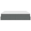 vidaXL Otomanski posteljni okvir z vzmetnicami siv 180x200 cm blago