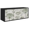 vidaXL Stenska TV omarica GOTHA 102 x 33 x 40 cm Črni hrast